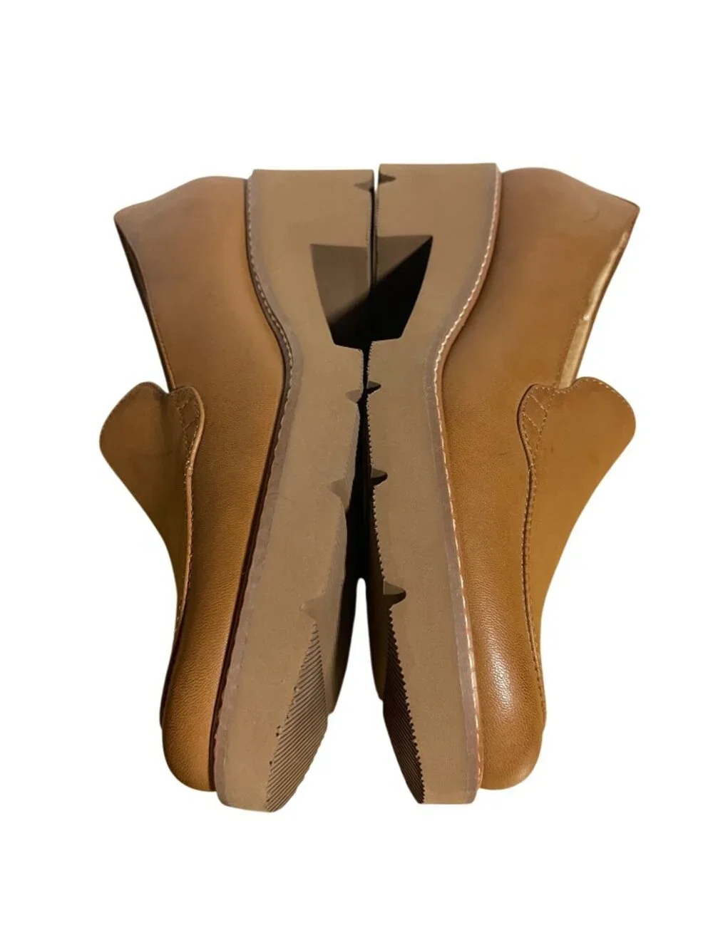 Naturalizer Cabaret Brown Lug Sole Loafers Women Size 9 M Chunky Block Heel